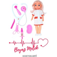 Jasper Toys Beyaz Melek Doktor Seti 35CM Konuşan Et Bebek