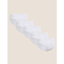 Marks & Spencer Saf Pamuklu 5'li Cool & Fresh™ Slip Külot Seti