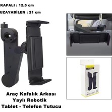 Caraks Tablet ve Telefon Tutucu Araç Içi Arka Koltuk Kafalık Model Robotik Profesyonel Kaliteli - Caraks