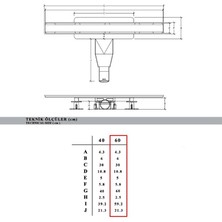 Ph Design Smartline Slot 60 cm Inox S01 Duş Kanalı