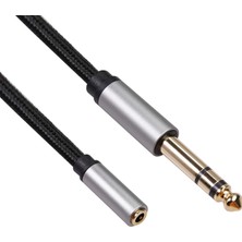 Gazechimp 6.35MM Ila 3,5 mm Trs Stereo Ses Kablo Kablosu Adaptör Dönüştürücü Ev Sineması 1.5 Metre (Yurt Dışından)