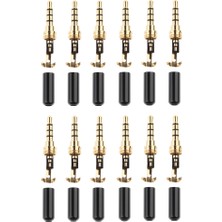 Gazechimp Mp4 Kulaklık Için 12X Acate Siyah 3.5mm Jack Ses Adaptör Bağlayıcı Kapağı  (Yurt Dışından)