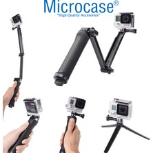 Microcase Tüm Aksiyon Kameralara Uyumlu Çok Fonksiyonlu 3 Yollu Monopod Tripod - AL3540