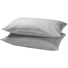 Bonjardin Home Gri Pamuklu Yastık Kılıfı 2 Adet 50X70CM