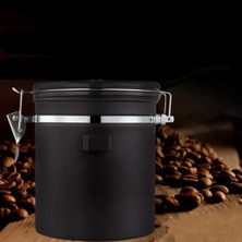 Encounter Kahve Bean Kavanoz 1.2 L Yaratıcı Kahve Mutfak İçin Noble Siyah İçin Un Depolama Konteyneri (Yurt Dışından)