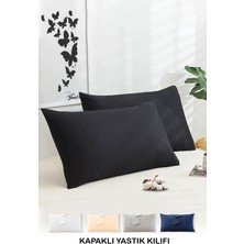 Vionel Home Pamuklu 2'li Yastık Kılıfı 50X70 cm Düz Siyah