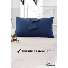 Vionel Home Pamuklu 2'li Yastık Kılıfı 50X70 cm Düz Gece Mavisi