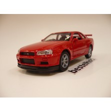 Nıssan Skylıne Gtr R34 Kırmızı Metal Çek Bırak Araba