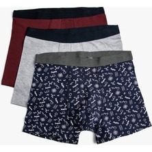 Koton 3'lü Boxer Seti Slogan Baskılı