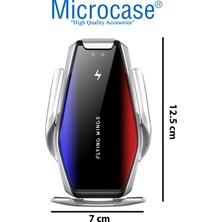 Microcase Araç Içi Sensörlü Wireless Kablosuz Şarj Özellikli Telefon Tutucu - S7 AL3525 Gümüş