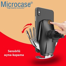 Microcase Araç Içi Sensörlü Wireless Kablosuz Şarj Özellikli Telefon Tutucu - S7 AL3525 Gümüş