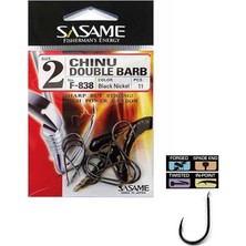 Sasame F-838 Chinu Double Barb Black Nickel Iğne