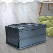 Katlanabilir Büyük Kapasiteli Saklama Kabı Ev Için Katılabilir Gri Gri 21X14X11INCH (Yurt Dışından)