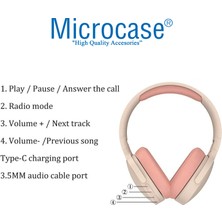 Microcase Kulak Üstü Bluetooth Kulaklık Headset Fm Radio/sd Kart Özellikli - AL3522