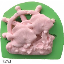 Butedo Deniz Figürleri Silikon Şeker Hamuru Dekor, Sabun, Saksı ve Mum Kalıbı