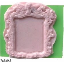 Butedo Çerçeve Modeli Silikon Şeker Hamuru Dekor, Sabun, Saksı ve Mum Kalıbı
