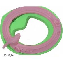 Butedo Çerçeve Modeli Silikon Şeker Hamuru Dekor, Sabun, Saksı ve Mum Kalıbı