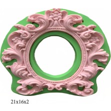 Butedo Çerçeve Modeli Silikon Şeker Hamuru Dekor, Sabun, Saksı ve Mum Kalıbı