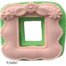 Butedo Çerçeve Modeli Silikon Şeker Hamuru Dekor, Sabun, Saksı ve Mum Kalıbı