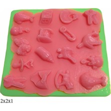 Butedo Özel Gün Figürleri Silikon Şeker Hamuru Dekor, Sabun, Saksı ve Mum Kalıbı