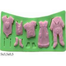 Butedo Kıyafet Figürleri Silikon Şeker Hamuru Dekor, Sabun, Saksı ve Mum Kalıbı