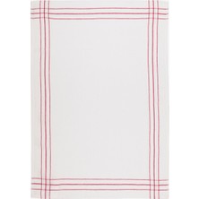 Waffle %100 Pamuk Mutfak Havlusu Ekru / Kırmızı 50x76
