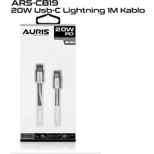 Auris ARS-CB19 20WATT(TYPE-C To Lightning) Iki Yönlü Kablo