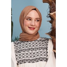 Madame Polo Bambu Kraş Şal - Latte