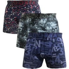 Dorea Desenli Erkek 3 Adet Boxer