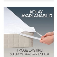AY Home  Sıvı Geçirmez Yatak Alezi Yatak Koruyucu Micro Fit Dört Kenar Lastikli 100% Pamuklu Beyaz