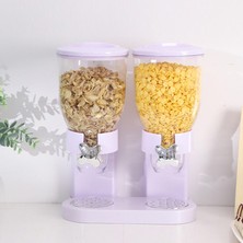 Tahıl Dispenser Gıda Dispenser Gıda Varili Tezgah Beyaz (Yurt Dışından)
