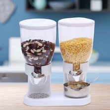 Tahıl Dispenser Gıda Dispenser Gıda Varili Tezgah Beyaz (Yurt Dışından)