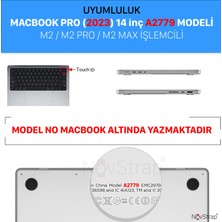 Apple Macbook Pro 2023 14 Inç M2 Pro/max A2779 Uyumlu Kılıf Sert Parlak Üst ve Alt Koruma Kapağı