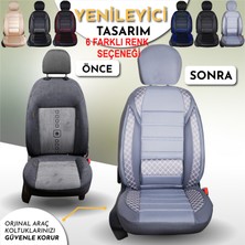 Plus Oto Seat Cordoba Uyumlu Plusoto Vera Serisi Füme Oto Koltuk Kılıfı 5'li Takım Set