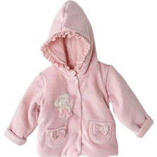 Andywawa Kız Bebek Kurdela Detaylı Pembe Kız Bebek Mont AC23156