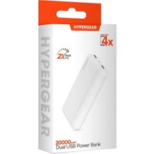 Hypergear 20000 Mah Dual USB Powerbank Beyaz