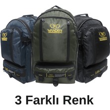 Baggor Wander 50 Litre Yeşil Çok Gözlü Yürüyüş-Seyahat-Okul-Dağcı-Trekking-Kampçı Sırt Çantası