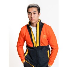 Luo Camp Full-Zip Fleece 01 - Orange/dark Grey Erkek Polar