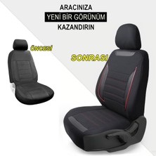 Z&C MAXTECH Renault Clio 4 Deri Detaylı Özel Tasarım Oto Koltuk Kılıfı Seti Smart K