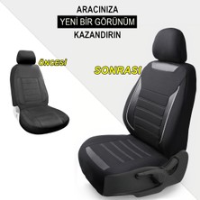 Z&C MAXTECH Renault Clio 4 Deri Detaylı Özel Tasarım Oto Koltuk Kılıfı Seti Smart Sb