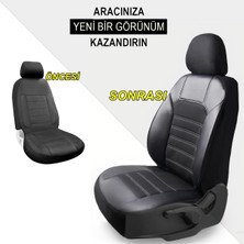 Z&C MAXTECH Citroen C-Elysee Deri Detaylı Özel Tasarım Oto Koltuk Kılıfı Seti Black