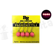 Bera Hareketli (Mafsallı) Jig Head - Pink Glow