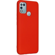 HappyCase Infinix Hot 11 Play Kılıf Lansman Nano Içi Kadife  Silikon - Kırmızı