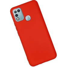 HappyCase Infinix Hot 11 Play Kılıf Lansman Nano Içi Kadife  Silikon - Kırmızı