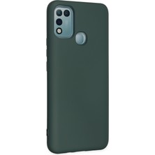 HappyCase Infinix Hot 11 Play Kılıf Lansman Nano Içi Kadife  Silikon - Koyu Yeşil