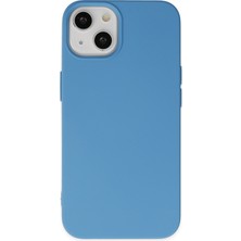 HappyCase iPhone 14 Kılıf Lansman Nano Içi Kadife  Silikon - Mavi