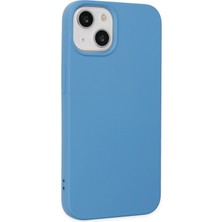 HappyCase iPhone 14 Kılıf Lansman Nano Içi Kadife  Silikon - Mavi