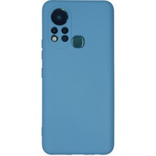 HappyCase Infinix Hot 11S Kılıf Lansman Nano Içi Kadife  Silikon - Mavi