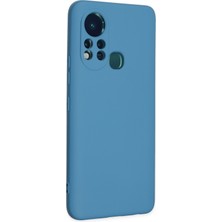 HappyCase Infinix Hot 11S Kılıf Lansman Nano Içi Kadife  Silikon - Mavi