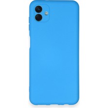 HappyCase Samsung Galaxy A04 Kılıf Lansman Nano Içi Kadife  Silikon - Mavi